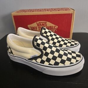 Vans Classic Slip-On Checkerboard sneakers Men's Size 5 Women's 6.5 NEW/BOX
